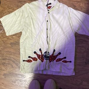 Bowling ball 8 ball button down